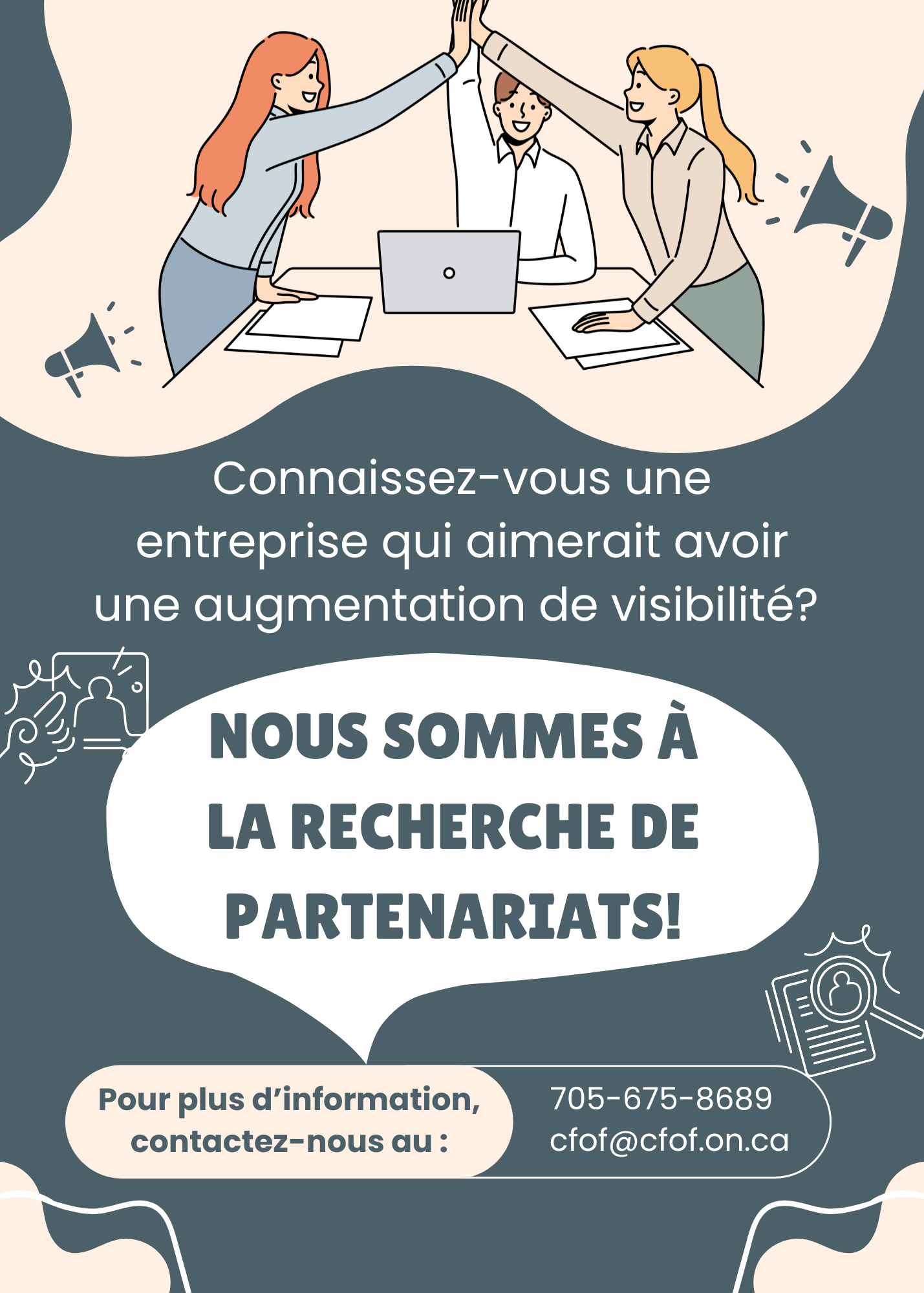 Nous sommes à la recherche de partenariats!